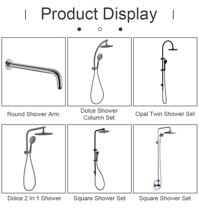 Simplified Design Brushed Bronze Color Bathroom Shower Head Manual Flow Control