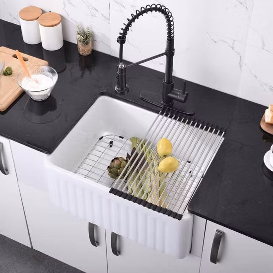Bl2318c Chaozhou Factory 24 Inch Ceramic Porcelain Fireclay Farmhouse Kitchen Sink