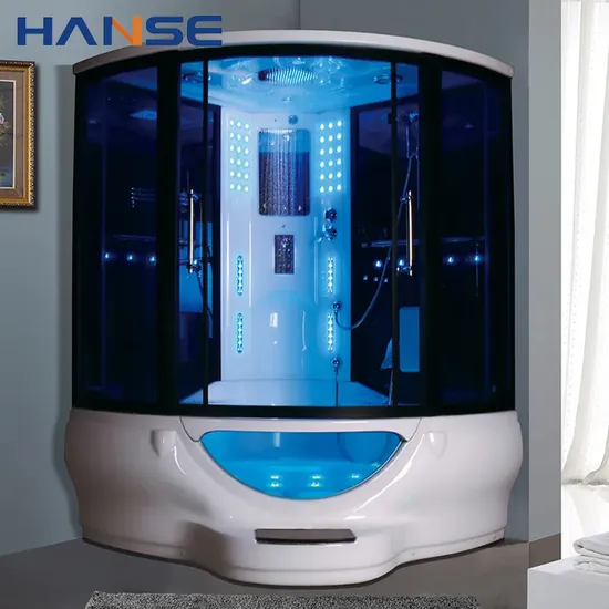 Bathroom Sliding Rectangle Hydromassage Shower Bath Cabin with Tub