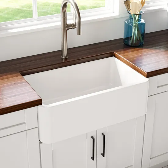 Bl2318c Chaozhou Factory 24 Inch Ceramic Porcelain Fireclay Farmhouse Kitchen Sink
