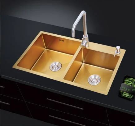 Walnut 8050zt Kitchen Sink Handmade Single Bowl with Faucet Brushed China Wholesale Factory Accessories Customized Stainless Steel Kitchenware Bathroom