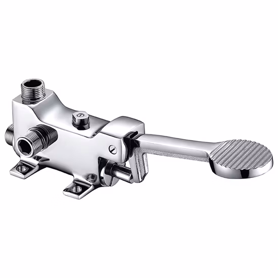 Brass Polished Chrome Foot Operated Valve Pedal Faucet