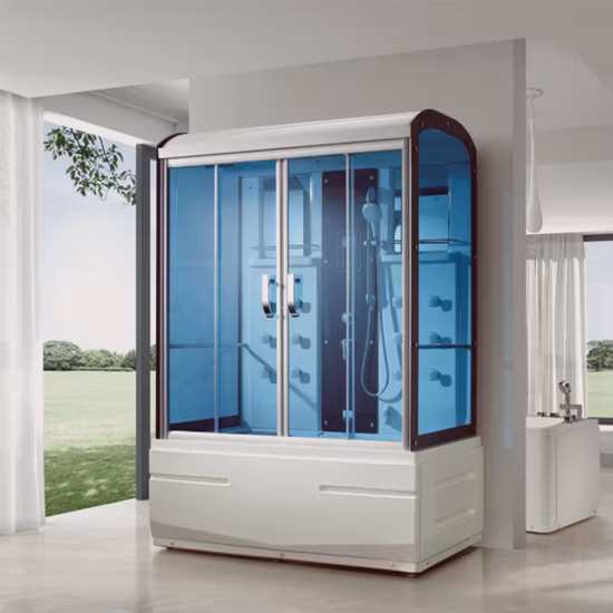 Bathroom Sliding Rectangle Hydromassage Shower Bath Cabin with Tub