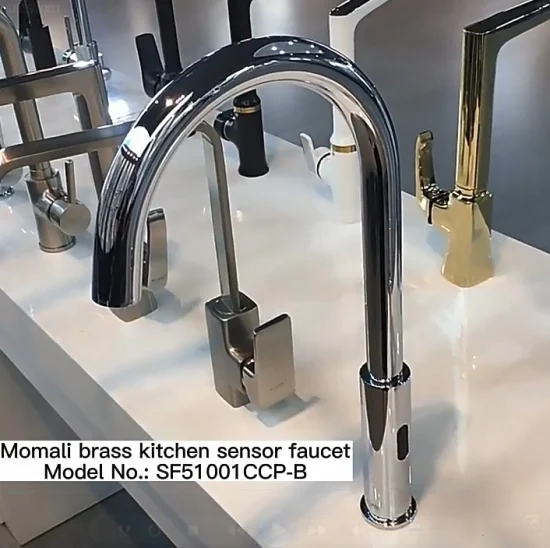 Momali Manufacturer Latest Chrome Sensor Faucet Kitchen Tap
