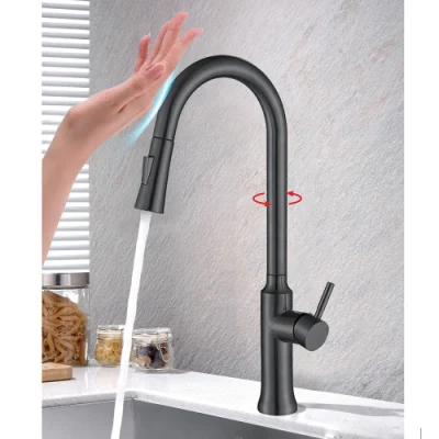 Kitchen Pull-out Cold and Hot Pulling Faucet Sink Dishwasher Touchless Sensor Touch Kitchen Faucet Tap with 2 Function